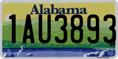 AL license plate 1AU3893