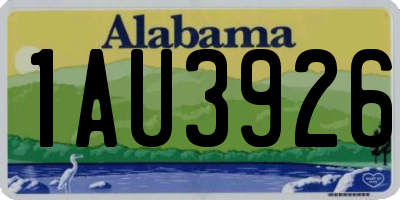 AL license plate 1AU3926