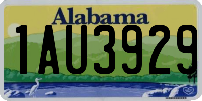 AL license plate 1AU3929