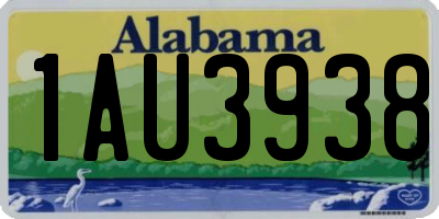 AL license plate 1AU3938