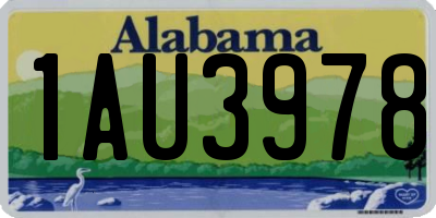 AL license plate 1AU3978