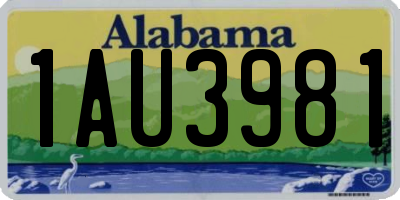AL license plate 1AU3981
