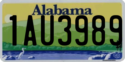 AL license plate 1AU3989
