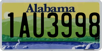 AL license plate 1AU3998