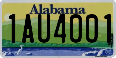 AL license plate 1AU4001