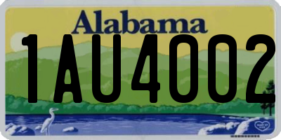 AL license plate 1AU4002