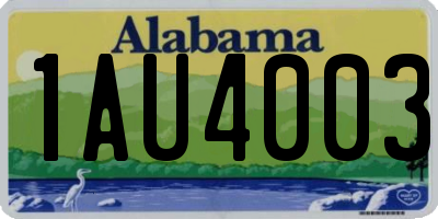 AL license plate 1AU4003