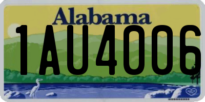 AL license plate 1AU4006