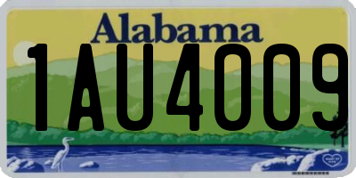 AL license plate 1AU4009
