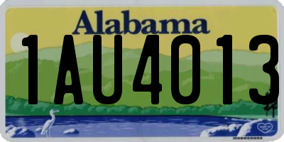 AL license plate 1AU4013