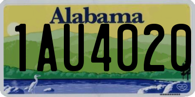 AL license plate 1AU4020
