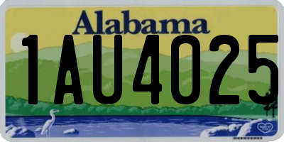 AL license plate 1AU4025