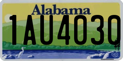 AL license plate 1AU4030
