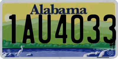AL license plate 1AU4033