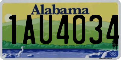 AL license plate 1AU4034