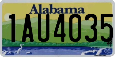 AL license plate 1AU4035