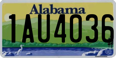 AL license plate 1AU4036