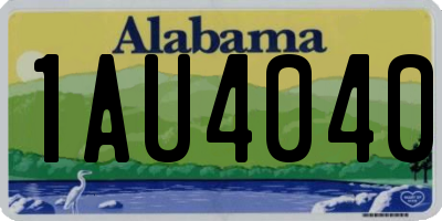 AL license plate 1AU4040