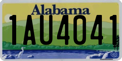 AL license plate 1AU4041
