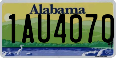 AL license plate 1AU4070