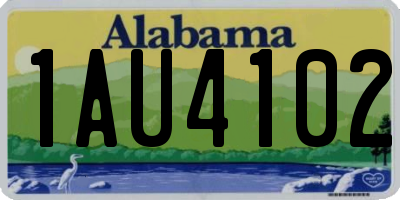 AL license plate 1AU4102