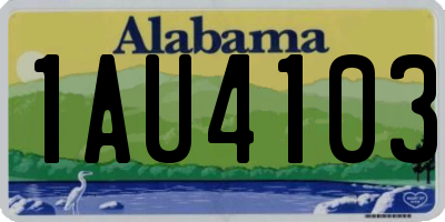 AL license plate 1AU4103