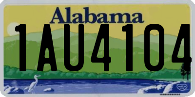 AL license plate 1AU4104