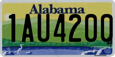 AL license plate 1AU4200