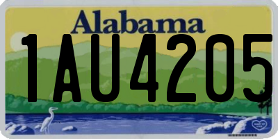 AL license plate 1AU4205