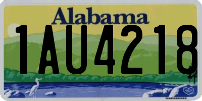 AL license plate 1AU4218