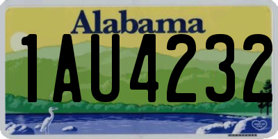 AL license plate 1AU4232