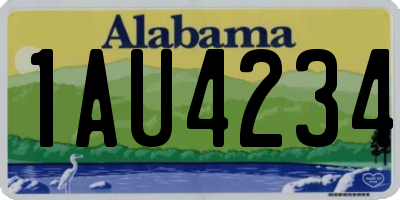 AL license plate 1AU4234
