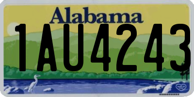 AL license plate 1AU4243