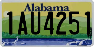 AL license plate 1AU4251