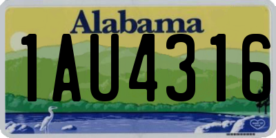 AL license plate 1AU4316