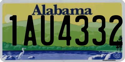 AL license plate 1AU4332