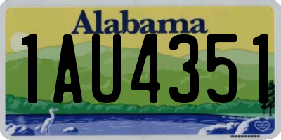 AL license plate 1AU4351