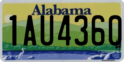 AL license plate 1AU4360