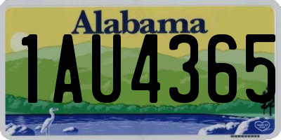AL license plate 1AU4365