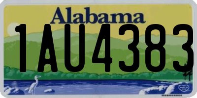 AL license plate 1AU4383