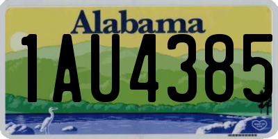 AL license plate 1AU4385