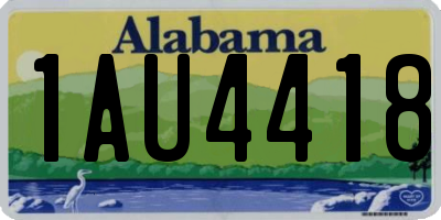AL license plate 1AU4418
