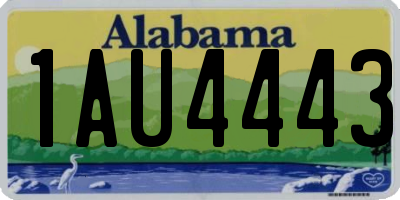 AL license plate 1AU4443