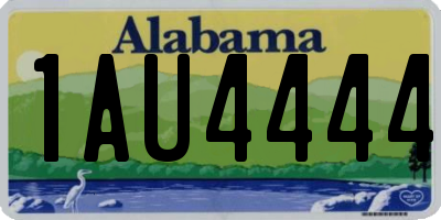 AL license plate 1AU4444