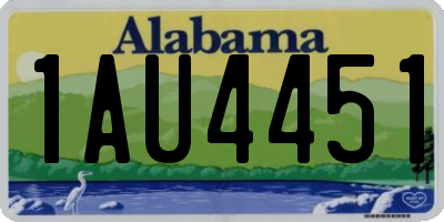 AL license plate 1AU4451