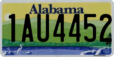 AL license plate 1AU4452