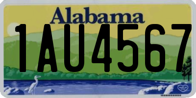 AL license plate 1AU4567