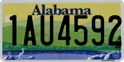 AL license plate 1AU4592