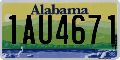 AL license plate 1AU4671