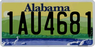 AL license plate 1AU4681